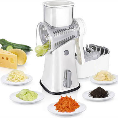 Penki viename daržovių pjaustyklės daržovių Julienne pjaustyklės rankinis daržovių pjaustyklės apvalios pjaustyklės bulvių spiralizatorius namų įtaiso įrankis