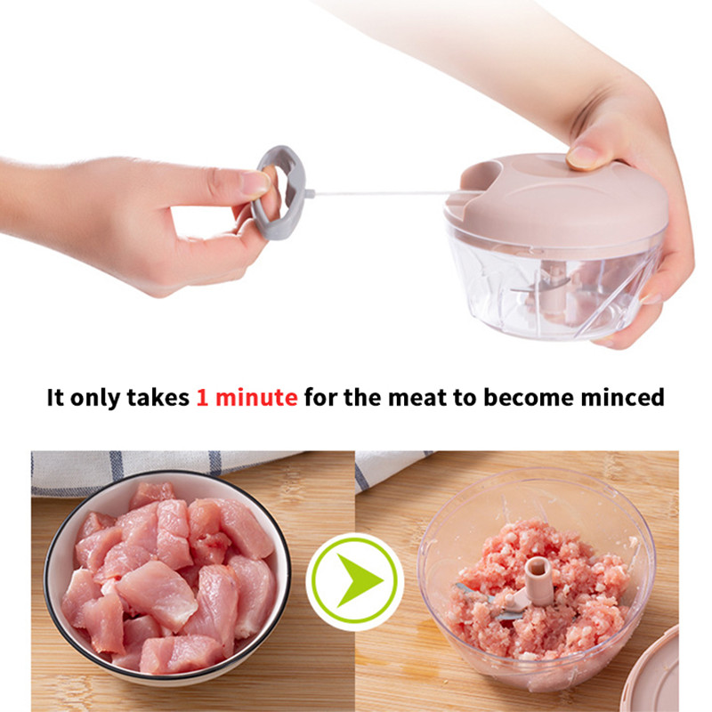 500/900 ml Fokhagymadaráló Zöldségvágó Hordozható aprító Gyümölcsprés Sárgarépa Hagyma Aprító Konyhai Kiegészítők Eszközök