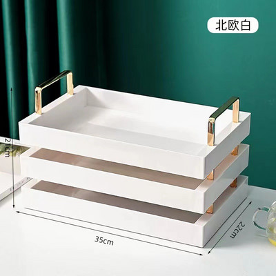 Nordic Grid Gold Perem szárított gyümölcstál desszert uzsonnatál tálcás fedővel saláta étel dió tároló üveg kis edénytartó étkészlet