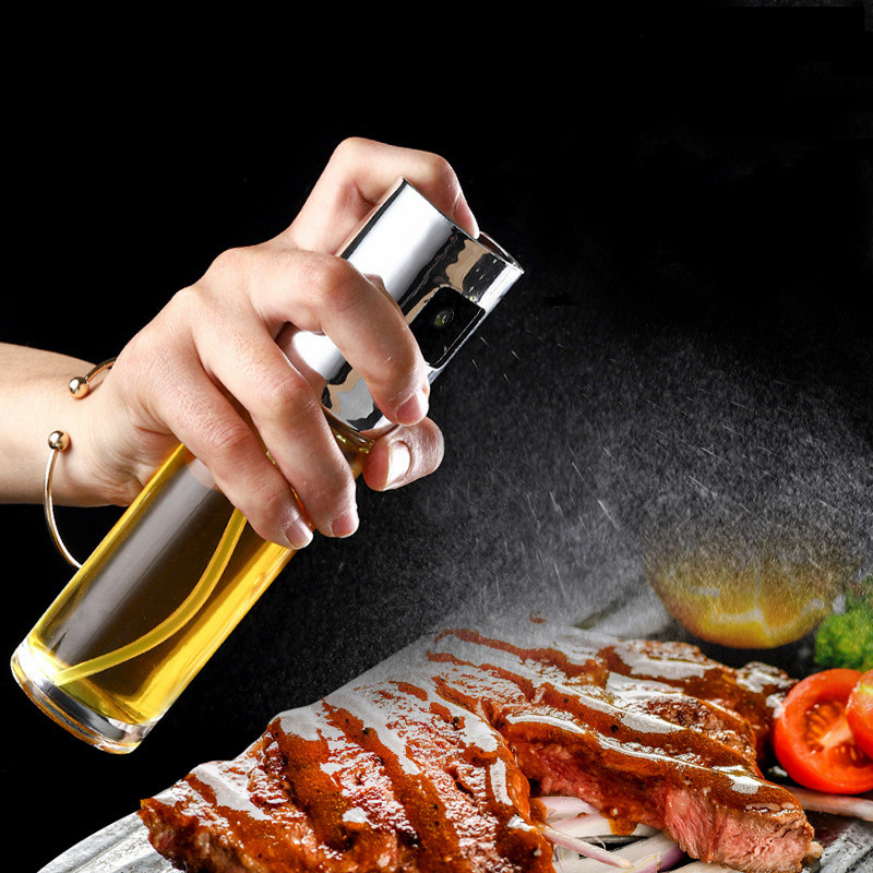 Nerūdijančio aliejaus butelis virtuvės aliejaus purškiamas butelis kepimui kepimo acto rūko purkštuvas kepsninės purškiamas butelis Kepimo kepsninė iškylai įrankiai