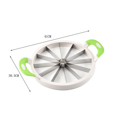 Itin didelis vaisių pjaustyklės patogus silikono rankenos namų nerūdijančio plieno vaisių pjaustytuvo skustukas serveris arbūzų lipčiaus ir kt.