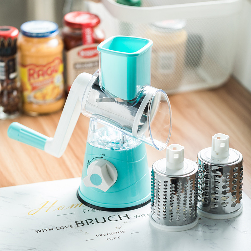 3u1 Ručni rezač povrća Rezač voća Kućanska višenamjenska kružna sjeckalica Spiralni stroj za krumpir i krastavac Kuhinjski alat