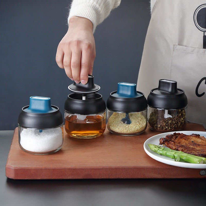 Staklena boca za začine Posude za začine Boca za sol Zatvorena boca za kućanstvo otporna na vlagu Staklenka sa začinima za sol Kuhinjski pribor