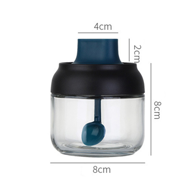 Staklena boca za začine Posude za začine Boca za sol Zatvorena boca za kućanstvo otporna na vlagu Staklenka sa začinima za sol Kuhinjski pribor