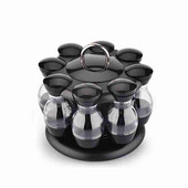 360 Forgó fűszerkészlet Fűszertartó tárolódoboz HomeKitchen Cruet Rack 8/16db Seal Jar Kávécukor Édesítő Tartály Bo H0C7