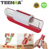 TEENRA Red Tomato Slicer Easy Rezač za rajčice od nehrđajućeg čelika Rezač voća i povrća Kuhinjski dodaci