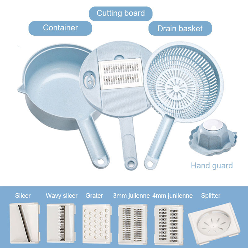 7 u 1 višenamjenski rezač povrća Rezanje limuna Kuhinjska sjeckalica za voće Sjeckalica za sir Rezanje za krastavce Kućni alat za povrće