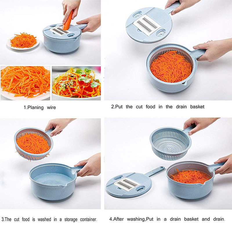 7 u 1 višenamjenski rezač povrća Rezanje limuna Kuhinjska sjeckalica za voće Sjeckalica za sir Rezanje za krastavce Kućni alat za povrće