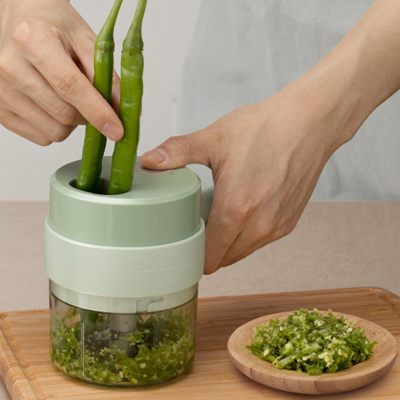 Többfunkciós élelmiszer-aprító szeletelő elektromos 40w-os zöldségvágó, vezeték nélküli fokhagymadaráló konyhai kütyük