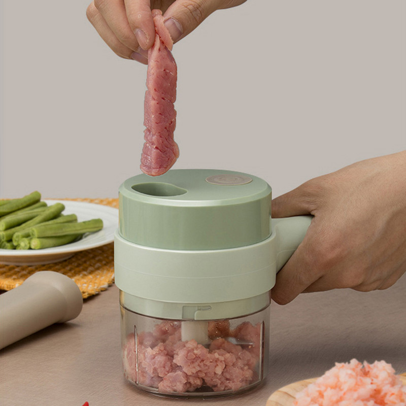 Többfunkciós élelmiszer-aprító szeletelő elektromos 40w-os zöldségvágó, vezeték nélküli fokhagymadaráló konyhai kütyük