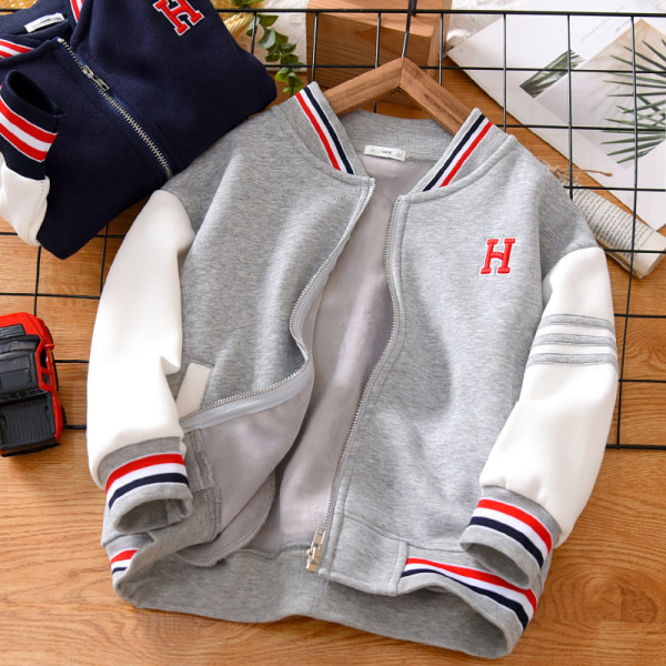 Geaca pentru copii cu fermoar si buzunar