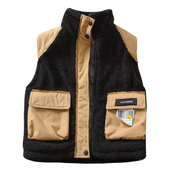 Vaikiška striukė su aukšta apykakle ir kišene