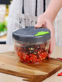 Kézi zöldségaprító kézi húzó zsinór Zöldségszeletelő Hagymavágó Tojás turmixgép Húsdaráló Turmixgép BPA mentes konyhai robotgép