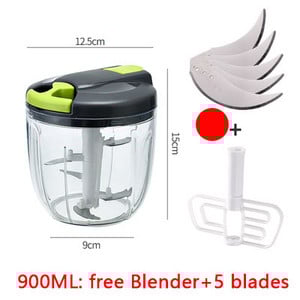 Kézi zöldségaprító kézi húzó zsinór Zöldségszeletelő Hagymavágó Tojás turmixgép Húsdaráló Turmixgép BPA mentes konyhai robotgép