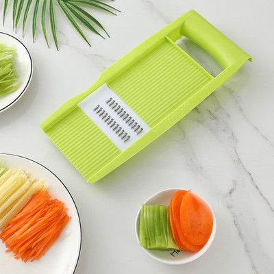 5 az 1-ben multifunkciós rozsdamentes acél zöldségreszelő mandolinos zöldségreszelő Állítható sárgarépareszelő Hagyma vágó