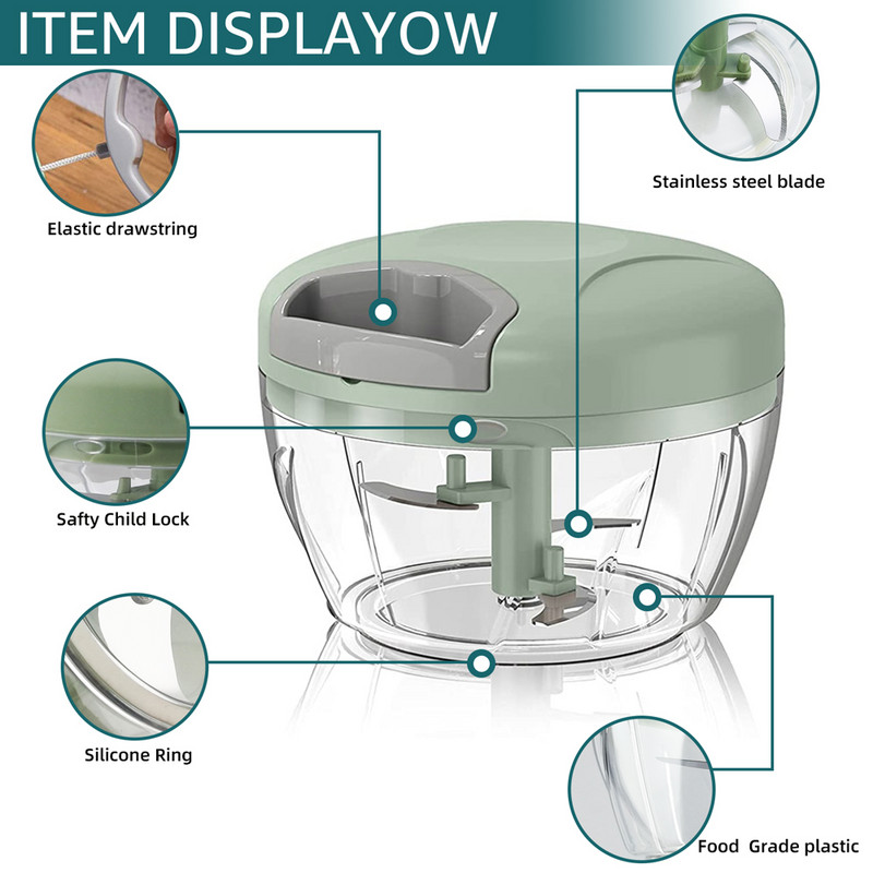 Preša za češnjak Gnječilica Sjeckalica Rotacija Rezač povrća Sjeckalica Sjeckalica Drobilica za voće Drobilica za sir Pribor za kuhanje Kuhinjski pribor Alat