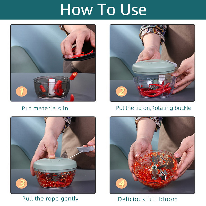 Preša za češnjak Gnječilica Sjeckalica Rotacija Rezač povrća Sjeckalica Sjeckalica Drobilica za voće Drobilica za sir Pribor za kuhanje Kuhinjski pribor Alat