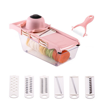 ONEUP Tăiător de fructe pentru legume Răzătoare Cutter Multifuncțional pentru curățarea cartofilor Răzătoare pentru morcovi Coș de scurgere Accesorii noi pentru unelte de bucătărie