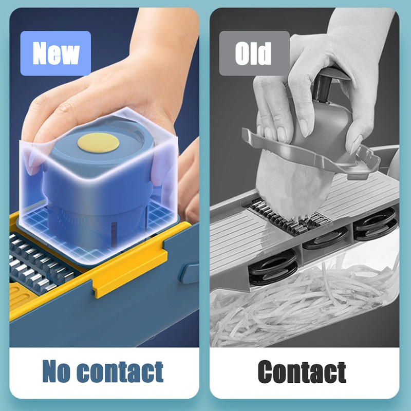 ONEUP Tăiător de fructe pentru legume Răzătoare Cutter Multifuncțional pentru curățarea cartofilor Răzătoare pentru morcovi Coș de scurgere Accesorii noi pentru unelte de bucătărie