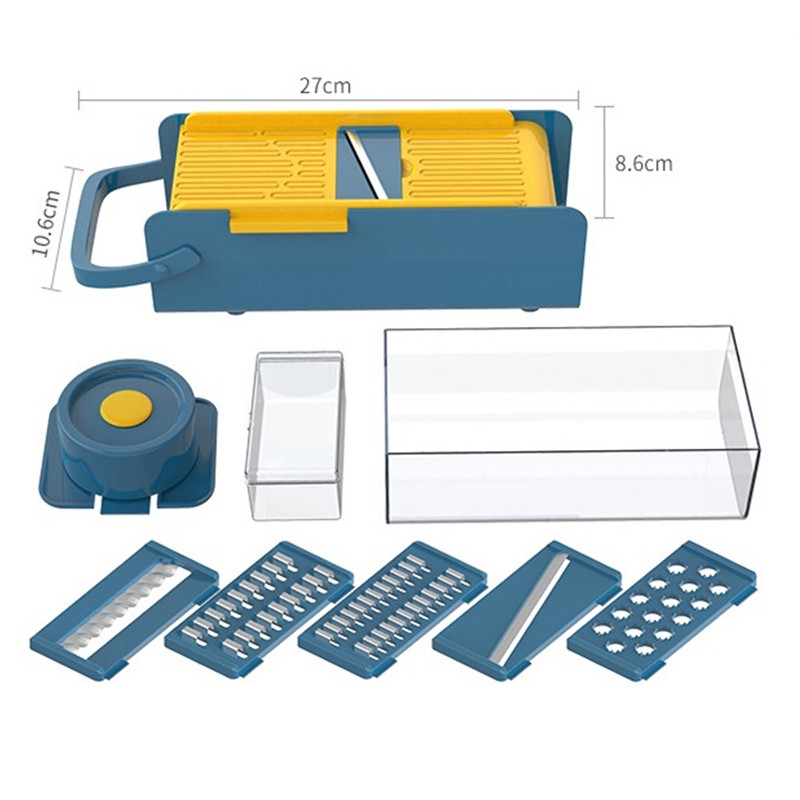 ONEUP Tăiător de fructe pentru legume Răzătoare Cutter Multifuncțional pentru curățarea cartofilor Răzătoare pentru morcovi Coș de scurgere Accesorii noi pentru unelte de bucătărie