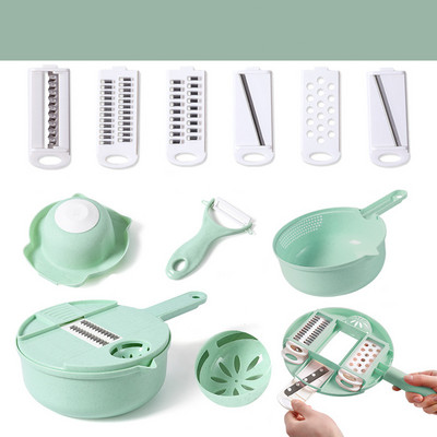 Daržovių pjaustyklė Daugiafunkcinė mandolino pjaustyklė vaisių bulvių skustukas morkų sūrio tarka Virtuvės reikmenys smulkintuvas pjaustyklė