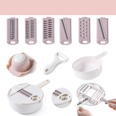 Daržovių pjaustyklė Daugiafunkcinė mandolino pjaustyklė vaisių bulvių skustukas morkų sūrio tarka Virtuvės reikmenys smulkintuvas pjaustyklė