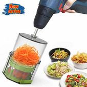 3 viename elektrinis gręžtuvas daržovių smulkintuvas vaisių pjaustytuvas bulvių spiralizatorius maisto rotacinis pjaustytuvas smulkintuvas Virtuvės priedai