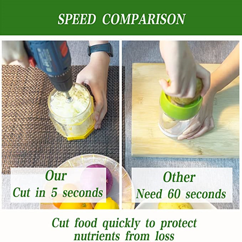 3 viename elektrinis gręžtuvas daržovių smulkintuvas vaisių pjaustytuvas bulvių spiralizatorius maisto rotacinis pjaustytuvas smulkintuvas Virtuvės priedai