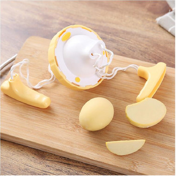 Kitchen Gadget 1 Set Golden Egg Trap Artifact With String String Manual Rotating Egg Yelk White Mixer Egg Shaker with Egg Cutter