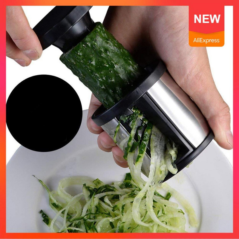 1 buc Tăiător de legume Spiralizator manual din oțel inoxidabil Tăiător de legume Cutter Veggie Spiral Cutter Zoodle Maker