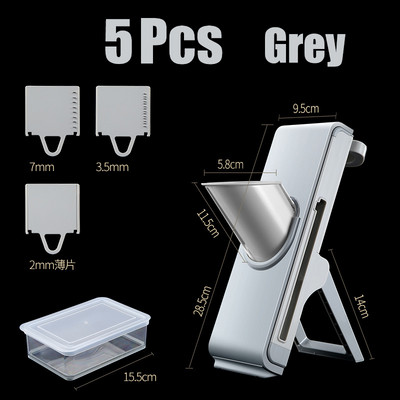 Mandolina Voće Povrće Meso Višenamjenski rezač Rezač Sjeckanje Siguran rezač Sjeckalica papira Kuhinjski uređaj Sjeckalica