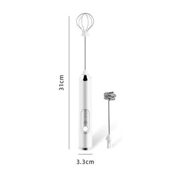 Ръчен електрически пенообразувател за мляко, бъркалка за яйца, пенообразувател за кафе с USB зарядно устройство, инструмент за торта за капучино, кухненски миксер, многофункционален
