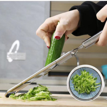 Кухненски аксесоари Многофункционална резачка за зеленчуци Шредер от неръждаема стомана Белачка за плодове Ренде за моркови Резачка