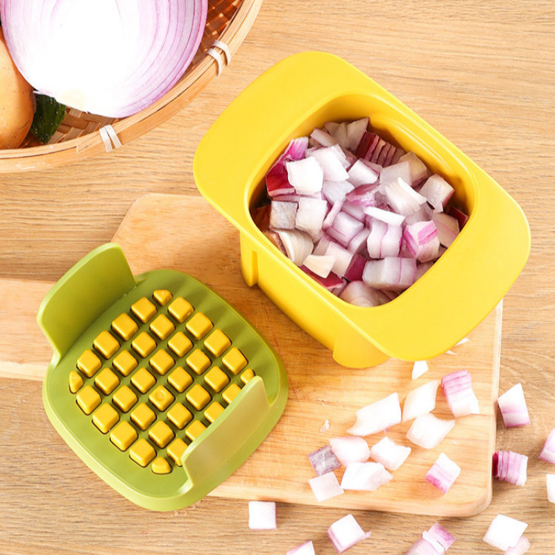 Artefact de tăiat și tăiat cubulețe Multifuncțional din oțel inoxidabil legume morcov castraveți cartofi prăjiți instrument Accesorii de bucătărie