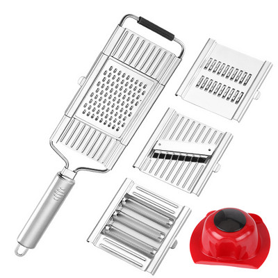 Rende od nehrđajućeg čelika 3/4 oštrice Višenamjenska ribalica za povrće i voće Sjeckalica Ručni rezač povrća za ribež sa štitnikom za ruke