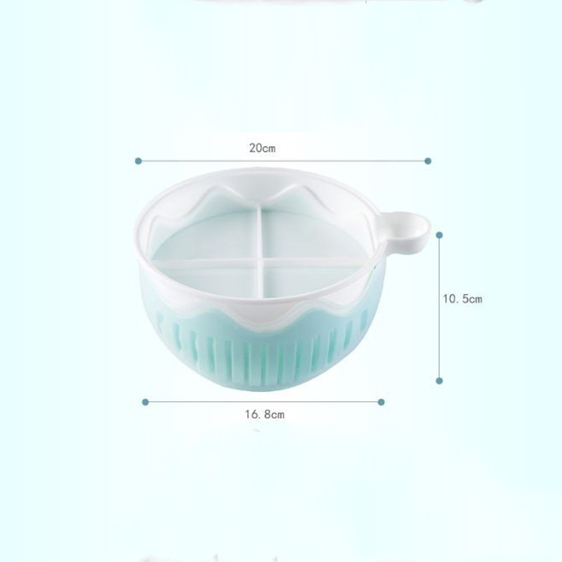 3-ühes loominguline multifunktsionaalne salatikauss, puu- ja juurviljade lõikamiskauss, köögividin, puuviljahakkimismasin, lõikurid salativalmistaja 1 tk