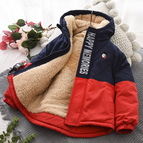 Dječja jakna za dječake s vezom i natpisom