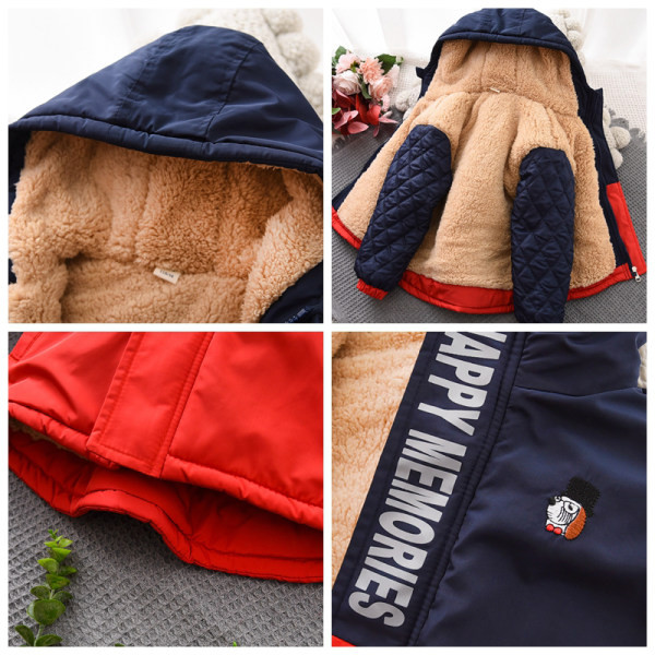 Dječja jakna za dječake s vezom i natpisom