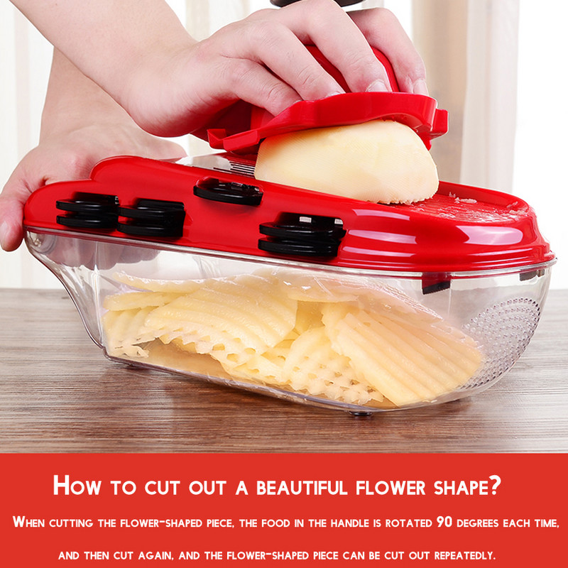 LIHUACHEN Zöldségvágó acél pengével Mandolin Burgonyahámozó Sárgarépa sajtreszelő Zöldségszeletelő Konyhai kiegészítők