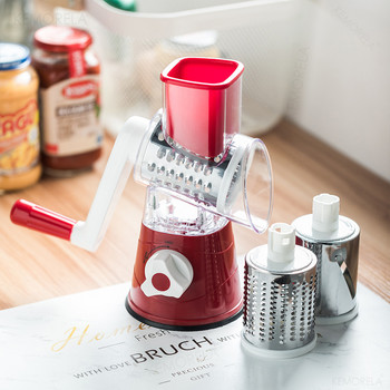 Πολυλειτουργικό εργαλείο κοπής λαχανικών 3 σε 1 Εργαλείο κουζίνας Περιστροφικό πλέγμα τεμαχιστής τεμαχιστής χειρός Εργαλεία κουζίνας τεμαχισμένη πατάτας