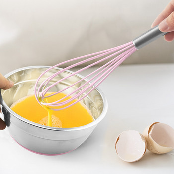 EHZ Egg Whisk Set 3 τμχ Ανοξείδωτο ατσάλι Silicone Egg Beater Frothe Χειροκίνητος Μίξερ Κουζίνα Πρακτικό Σετ εργαλείων ψησίματος για κέικ