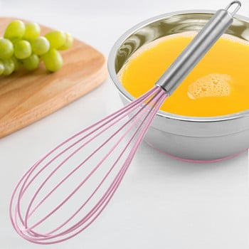 EHZ Egg Whisk Set 3 τμχ Ανοξείδωτο ατσάλι Silicone Egg Beater Frothe Χειροκίνητος Μίξερ Κουζίνα Πρακτικό Σετ εργαλείων ψησίματος για κέικ