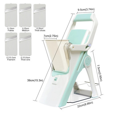 5 u 1 višenamjenski uređaj za rezanje kriški povrća Prženo voće Gulilica za krumpir Ocijed za sir Rende Kuhinjski dodaci