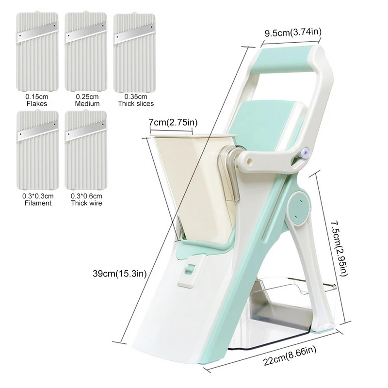 5 u 1 višenamjenski uređaj za rezanje kriški povrća Prženo voće Gulilica za krumpir Ocijed za sir Rende Kuhinjski dodaci