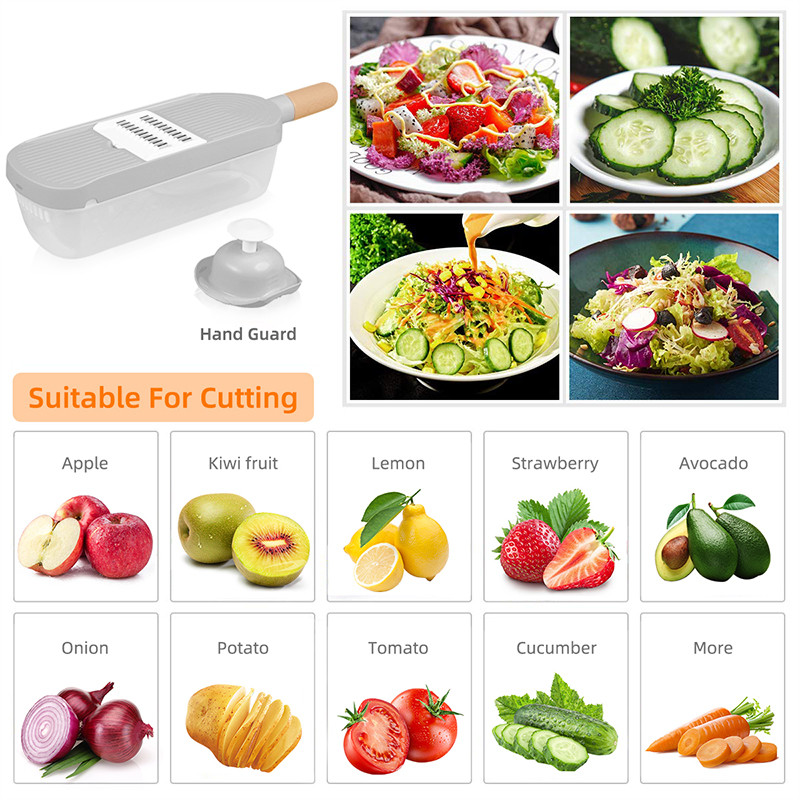 Tăiător de legume multifuncțional, cu depozitare pe spate, tăietor de legume, tocător, accesorii pentru bucătărie, gadget pentru utilizare în bucătărie