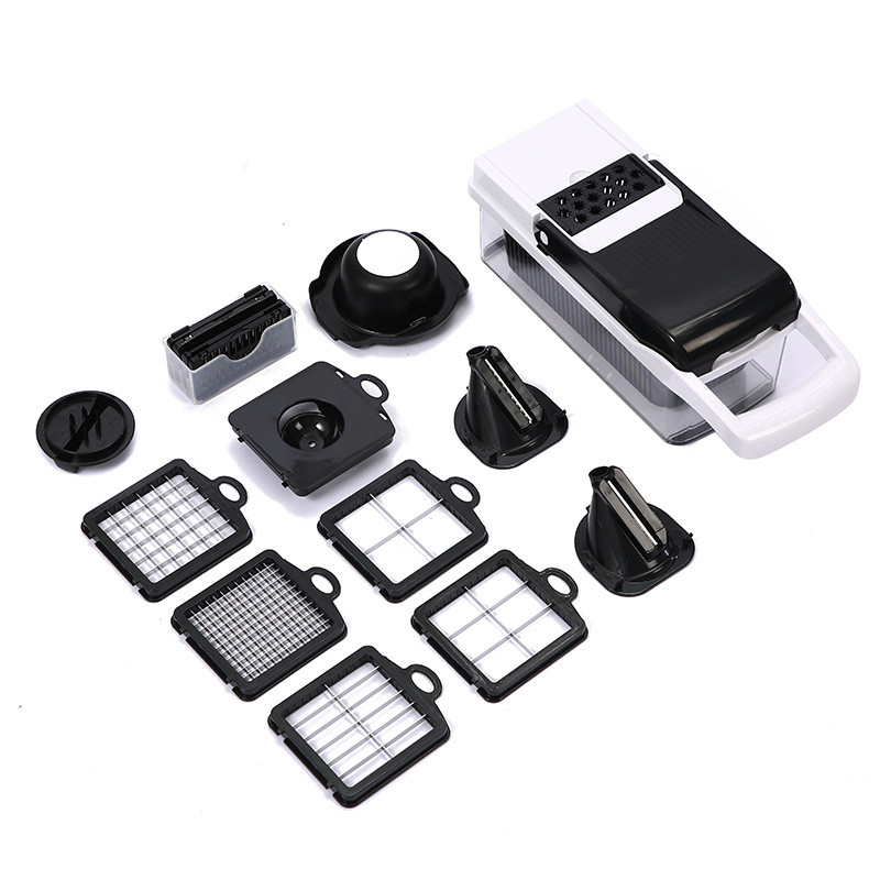 Tocător de legume multifuncțional 22 în 1, accesorii de bucătărie, feliător de cartofi, tocător de fructe, pachet de 22