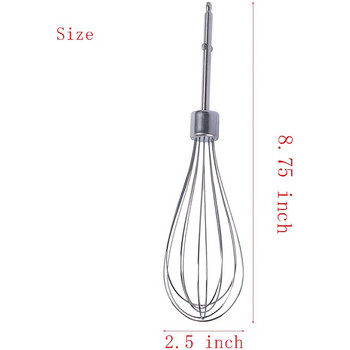 Πρακτικά W10490648 & KHMPW Beaters for KitchenAid Hand Mixer Attachments, Whisk Turbo Beaters, Cream, Making Mousse