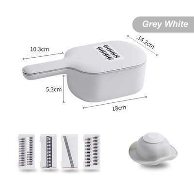 Multifuncțional cartofi morcovi castraveți mandolină tăietor răzătoare răzătoare cu strecurătoare/ustensile de bucătărie pentru fructe și legume