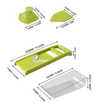 10 в 1 Мултифункционална резачка за зеленчуци Шредери Слайсер с кошница Плодове Нарязване на картофи Ренде за моркови Слайсер Мандолина