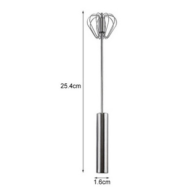 Tlačna poluautomatska mutilica za jaja Kuhinjski alati od nehrđajućeg čelika Ručna pjenjača za jaja Ručni mikser Samookretni pribor za kremu Mješalica